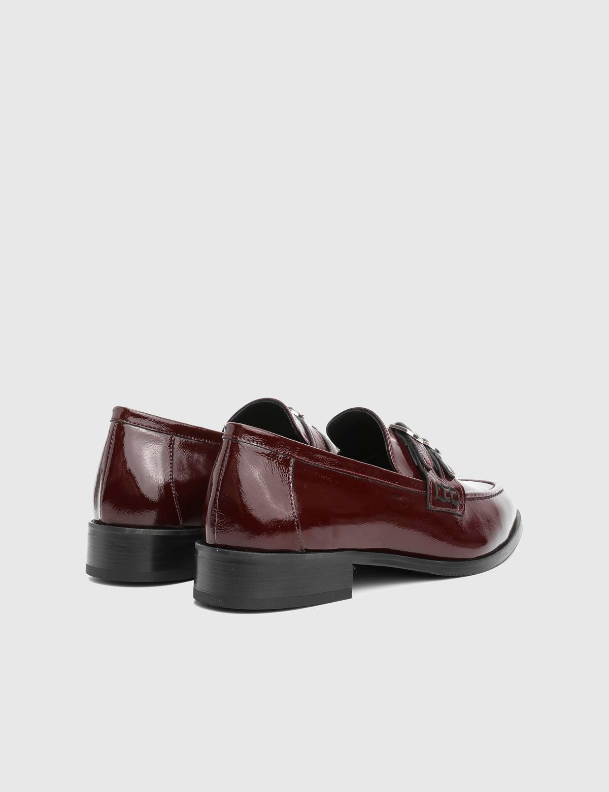 Lorayn Burgundy Patent Leather Women's Loafer