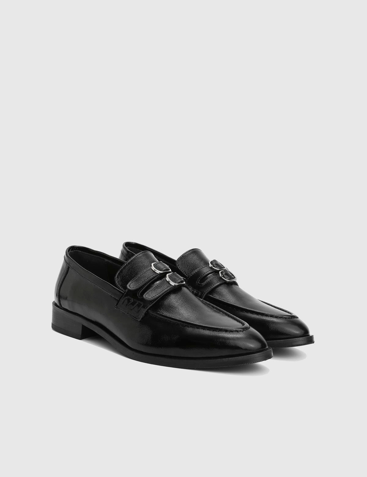 Lorayn Black Patent Leather Women's Loafer