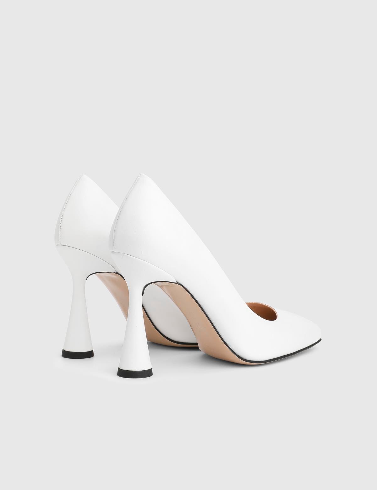Lorel White Leather Women's Pump