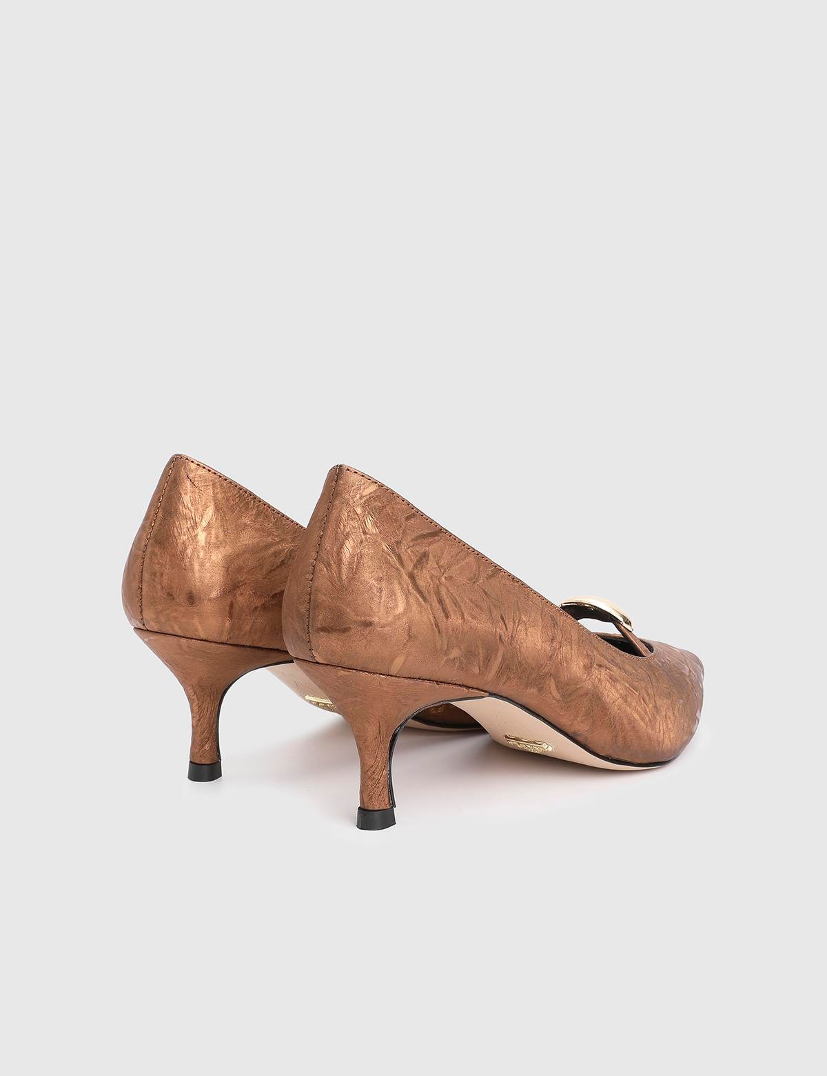 Lucida Bronze Leather Fabric Women's Pump