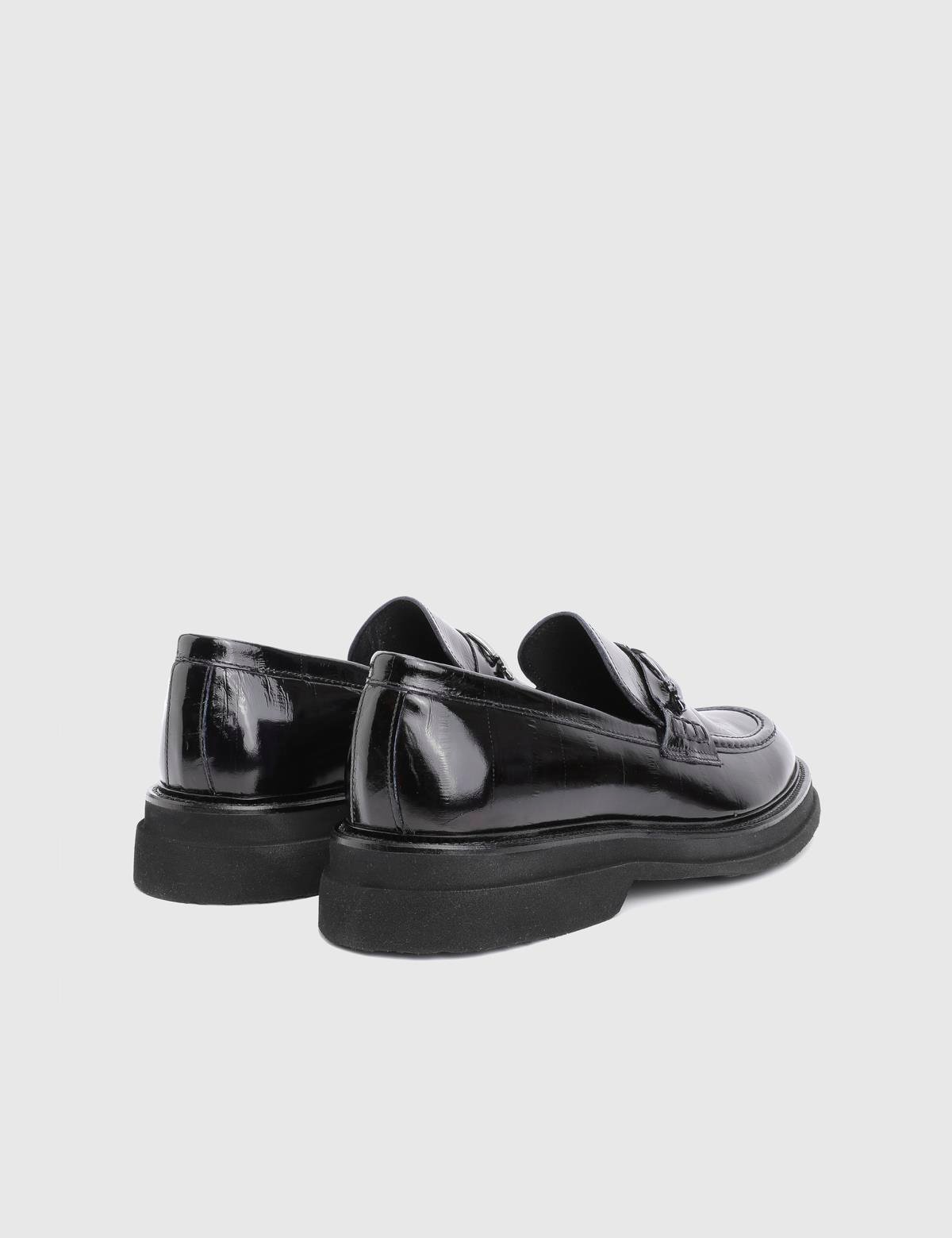 Lufin Navy Blue Florentic Leather Men's Loafer