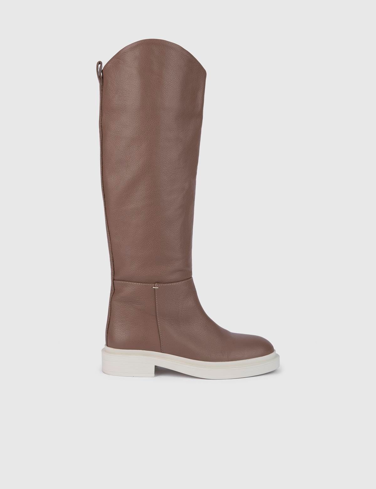 Lukia Dusty Rose Leather Women's High Boot