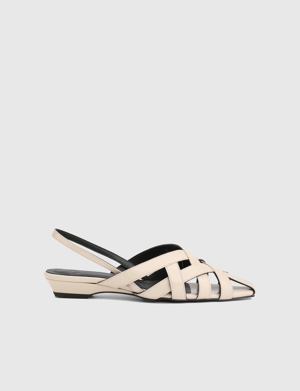 Machu Beige Patent Leather Women's Sandal