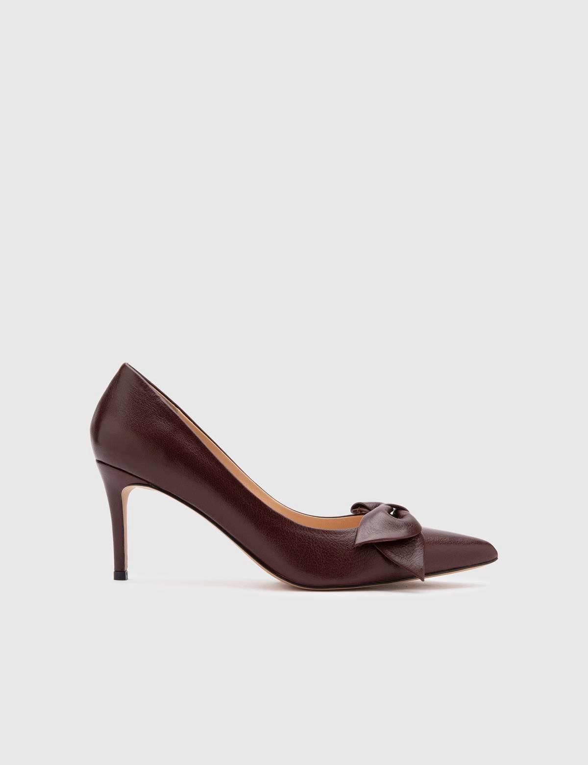 Madeira Burgundy Buffalo Leather Women's Stiletto