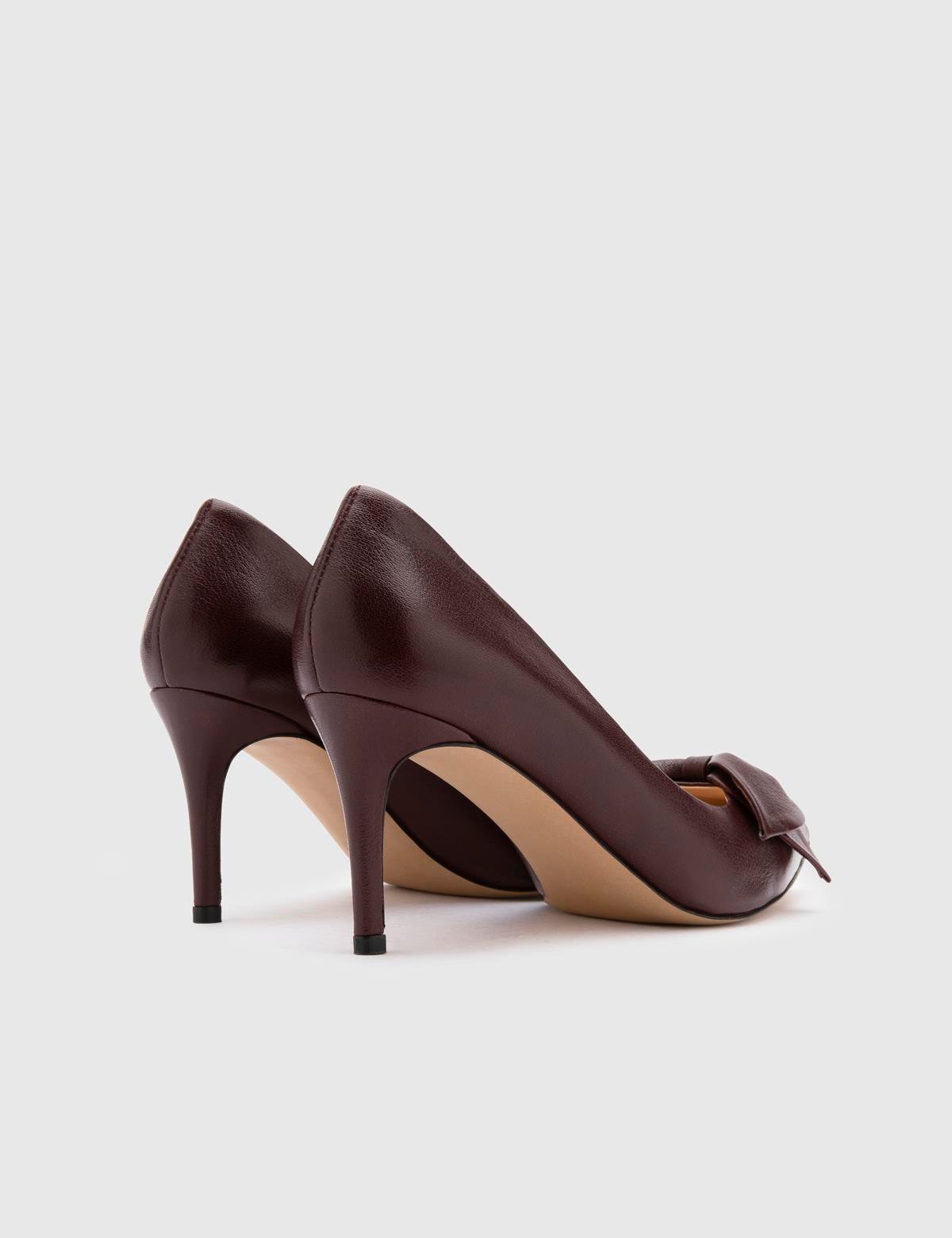 Madeira Burgundy Buffalo Leather Women's Stiletto