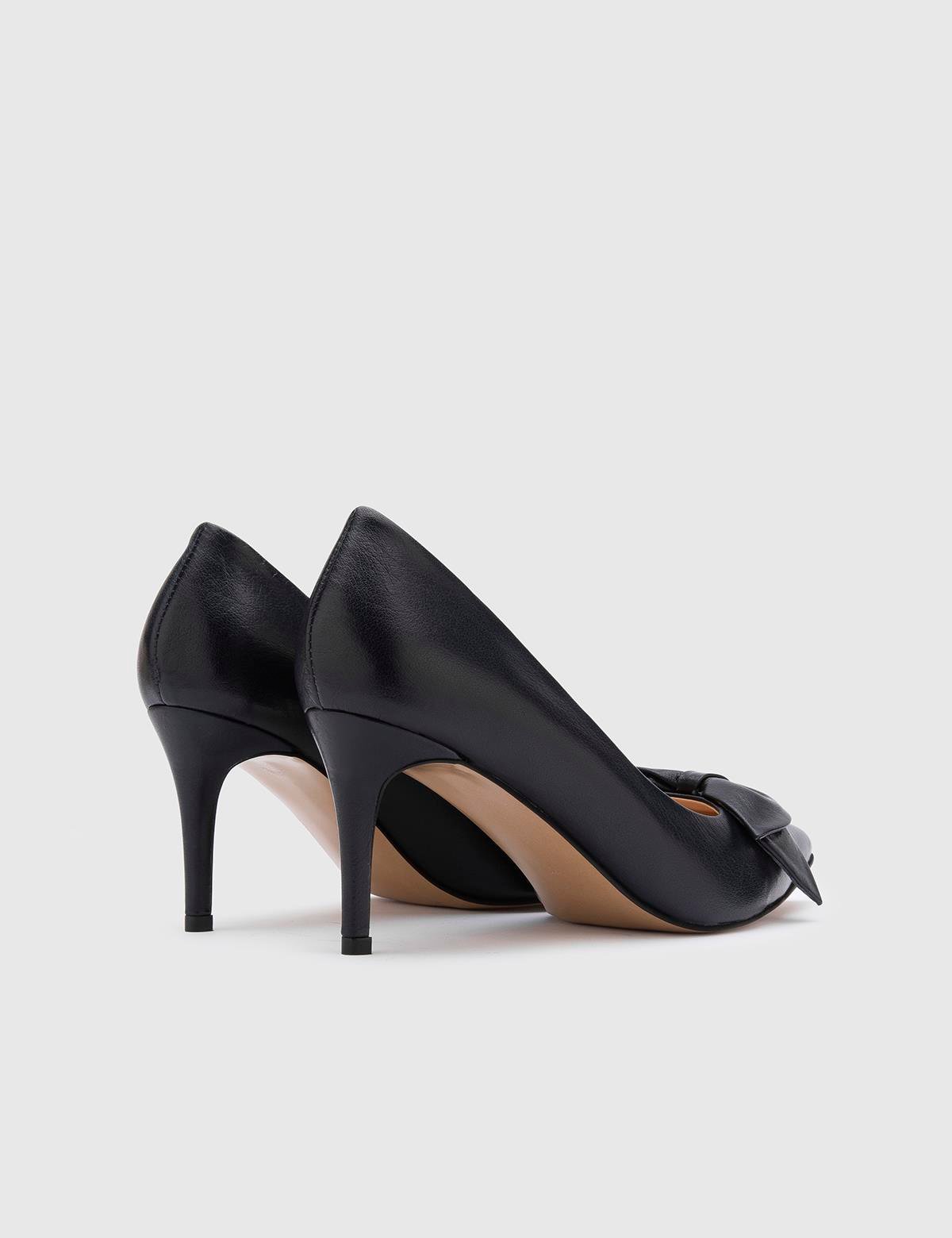 Madeira Navy Blue Buffalo Leather Women's Stiletto