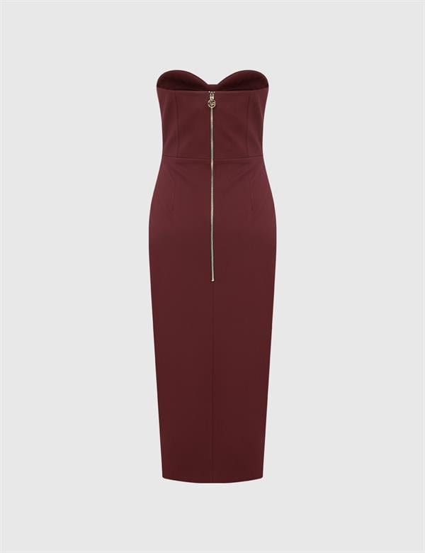 Madeliene Burgundy Women's Dress
