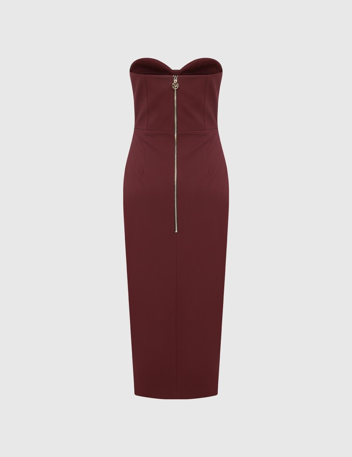 Madeliene Burgundy Women's Dress