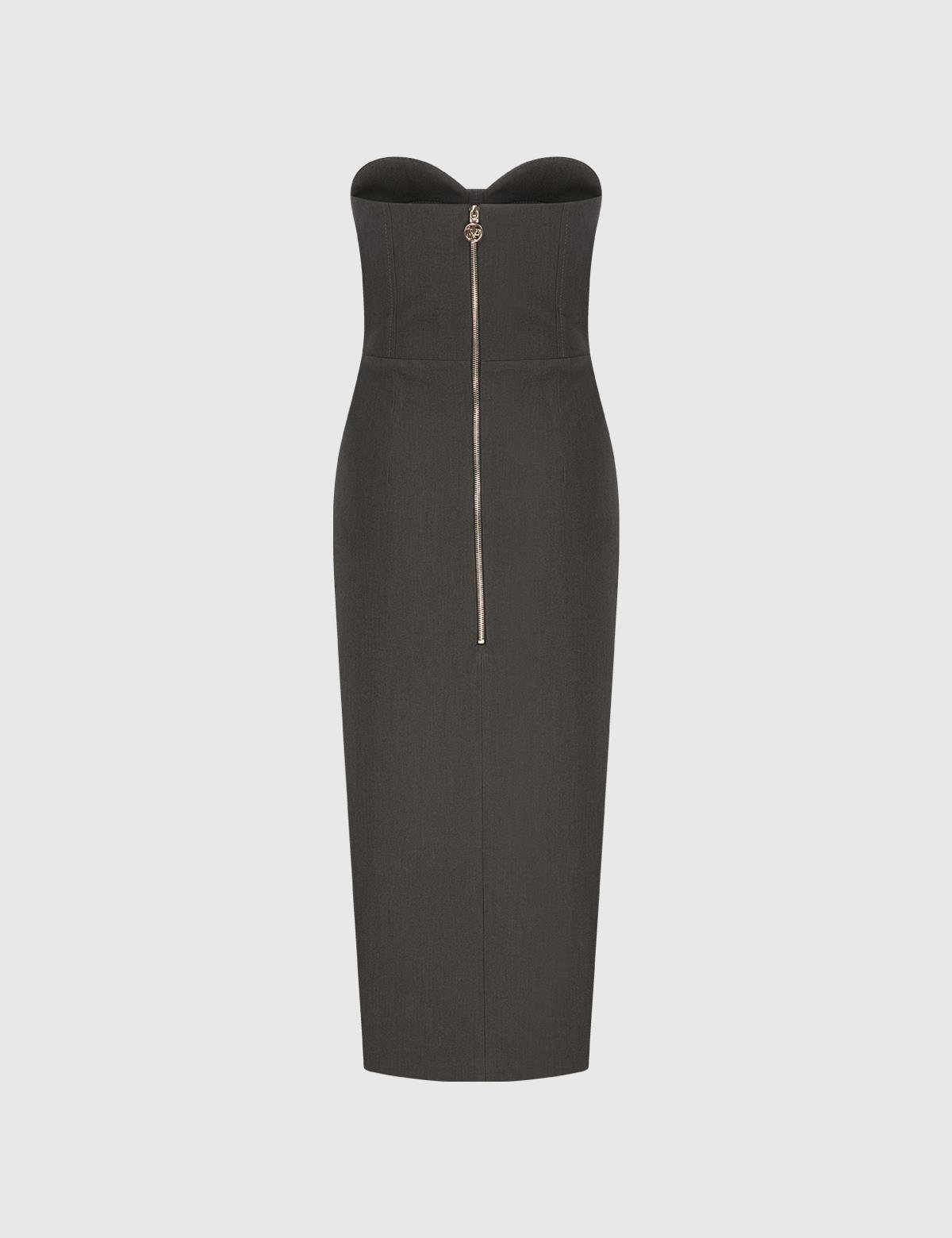 Madeliene Graues Damenkleid