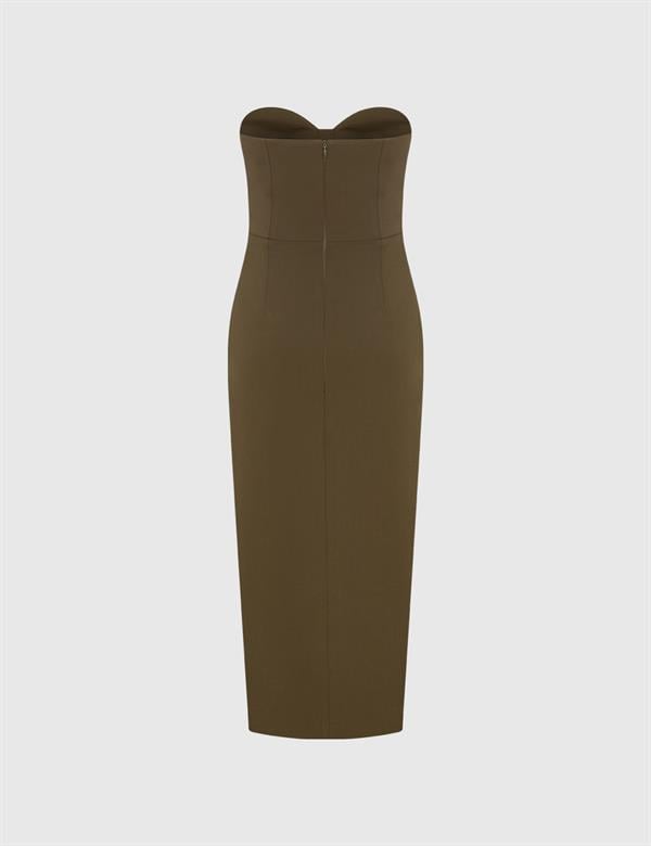 Madeliene Khaki Women's Dress