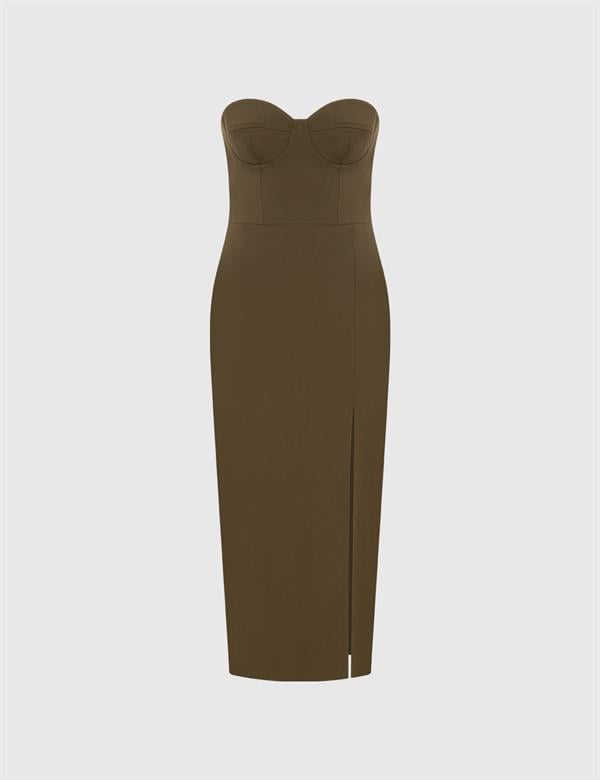 Madeliene Khaki Women's Dress