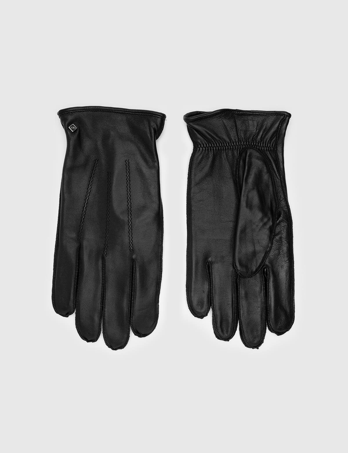 Mahoney Black Men's Leather Gloves