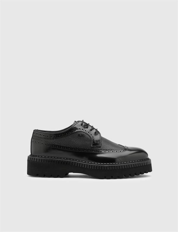 Manzi Black Florentic Leather Men's Oxford