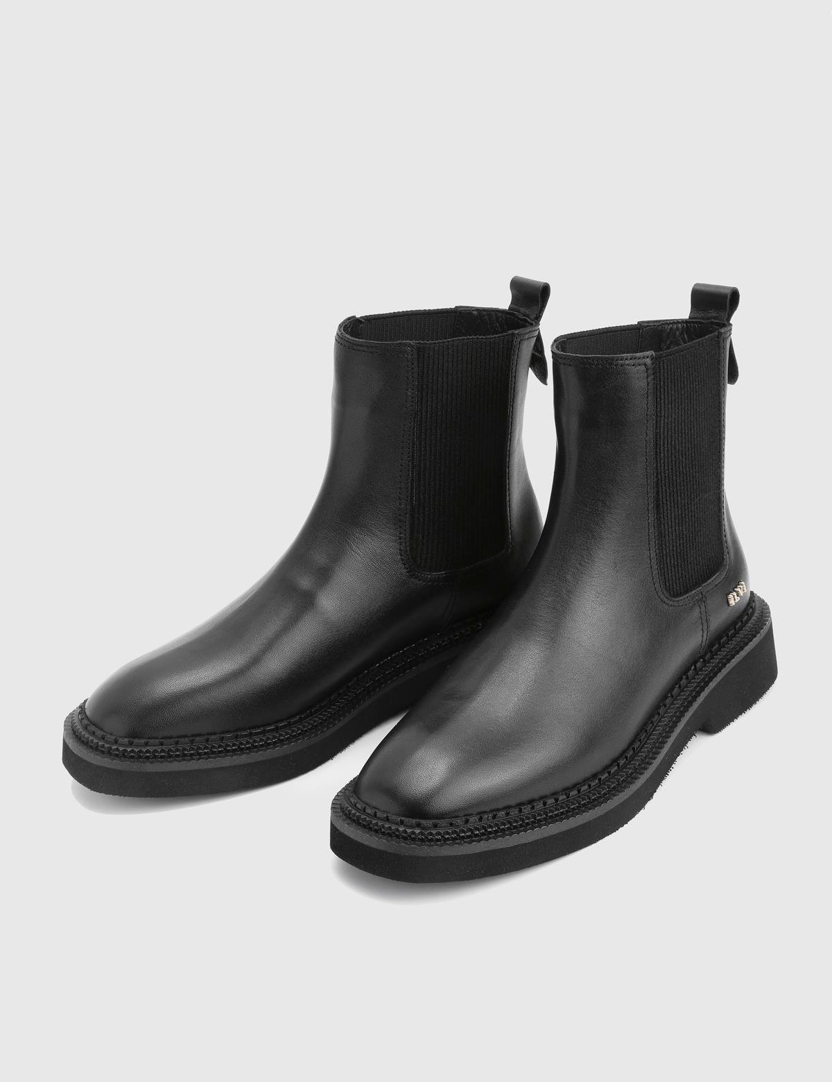 Matew Black Leather Women's Boot