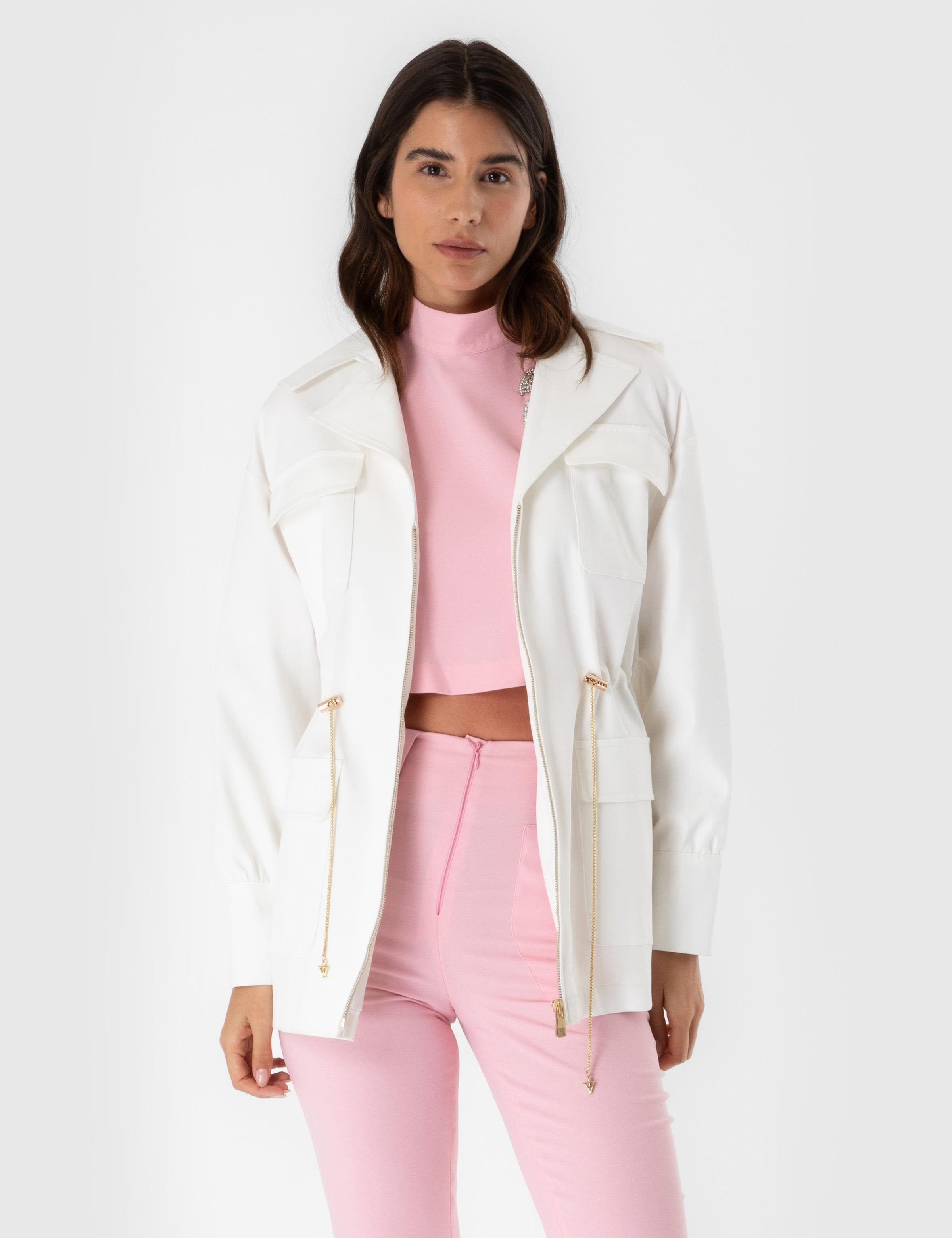 Matia White Women's Trench Coat