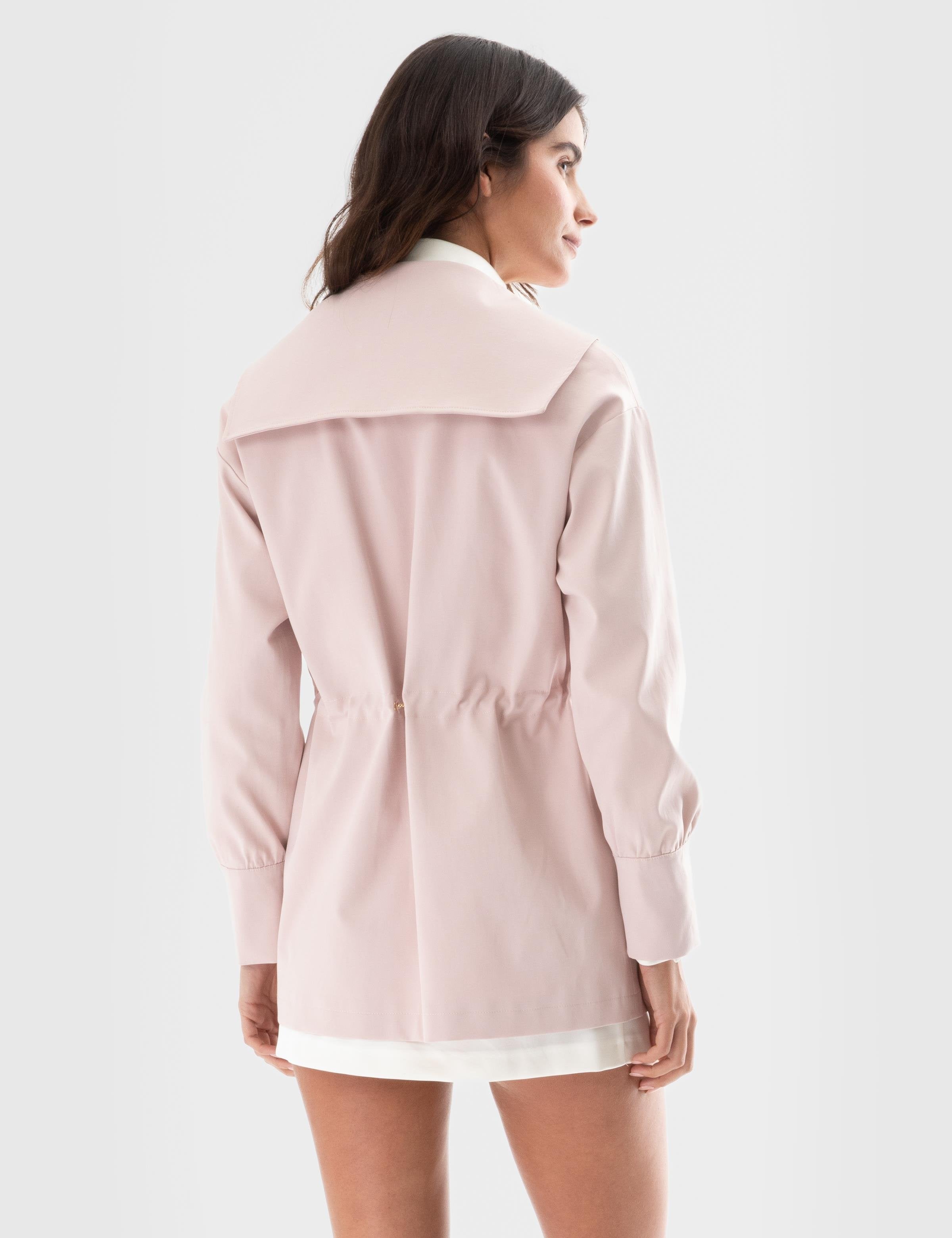 Matia Powder Pink Women's Trench Coat
