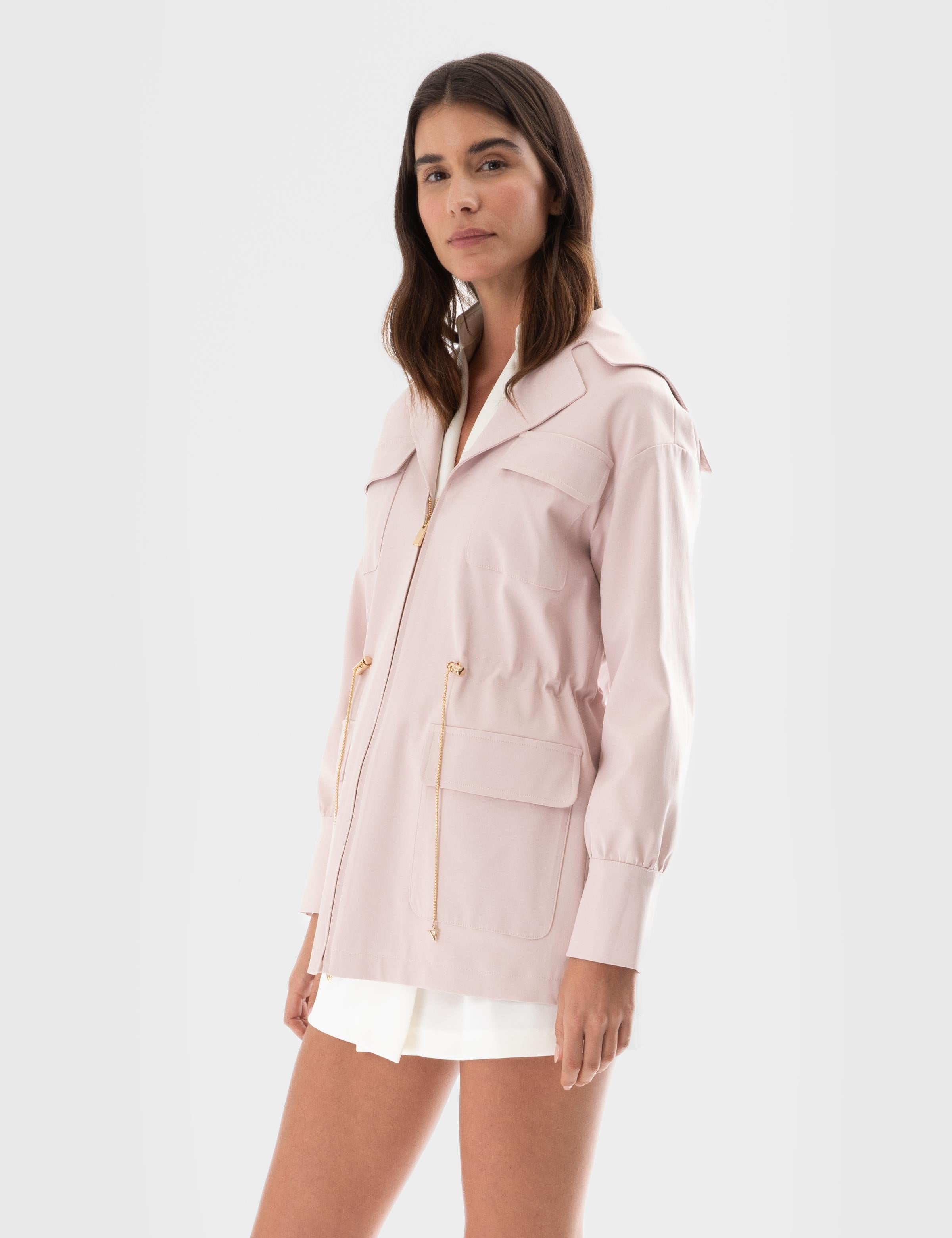 Matia Powder Pink Women's Trench Coat