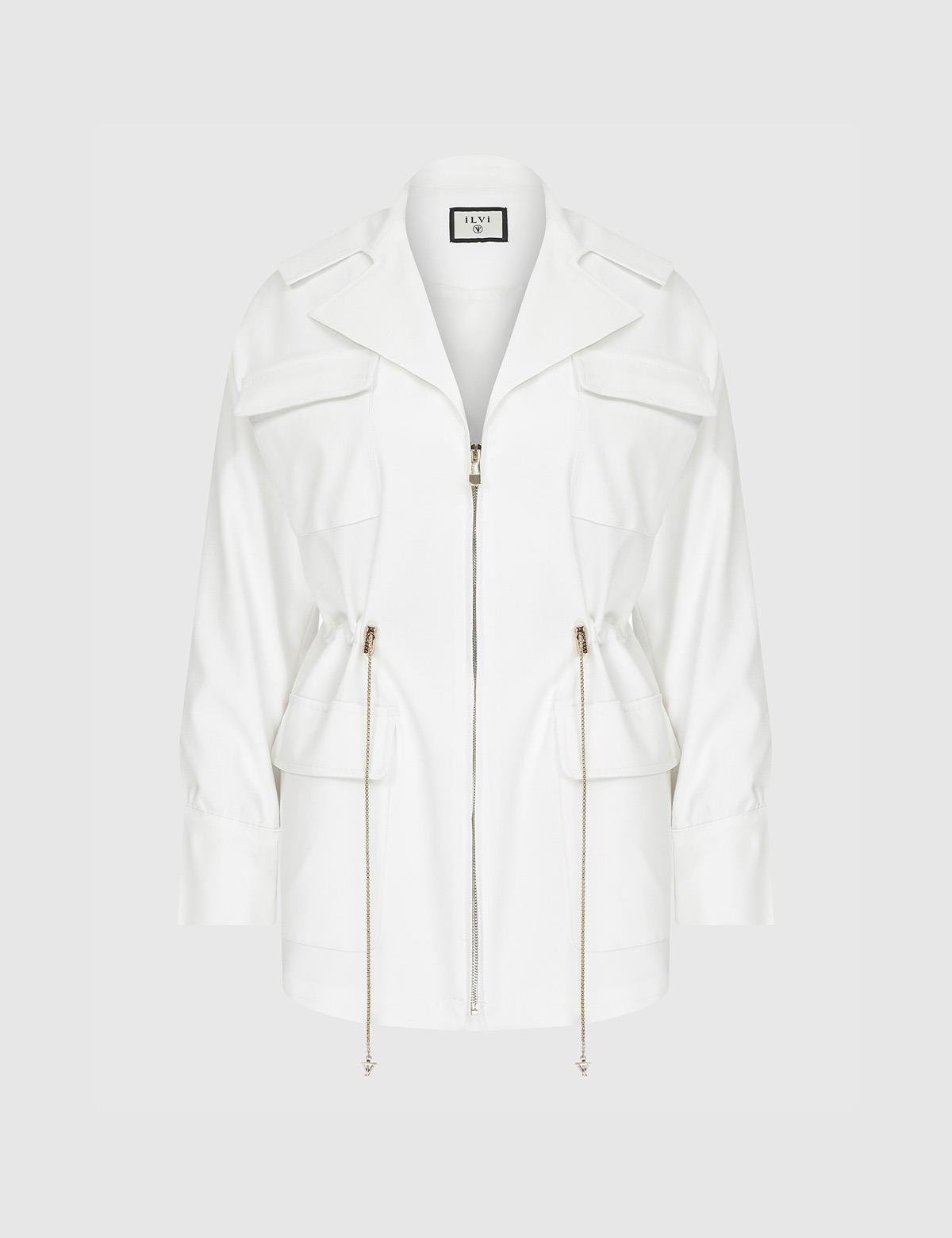 Matia White Women's Trench Coat