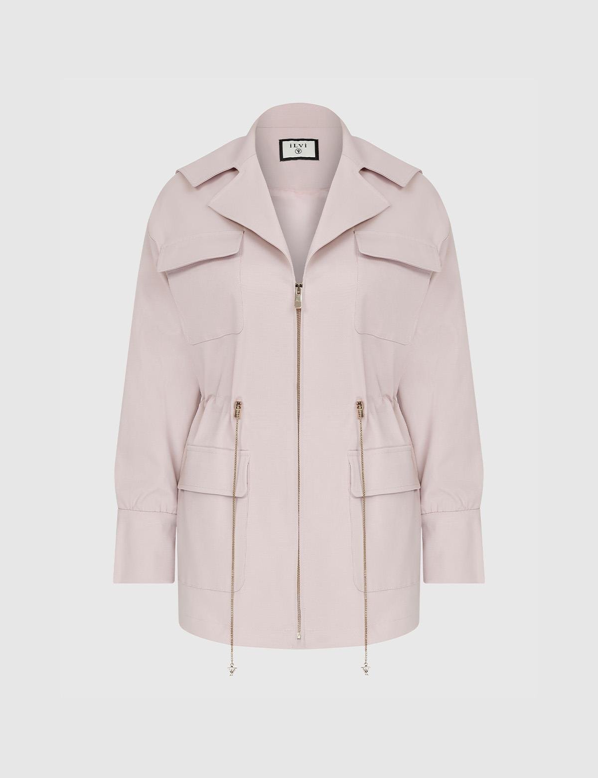 Matia Powder Pink Women's Trench Coat