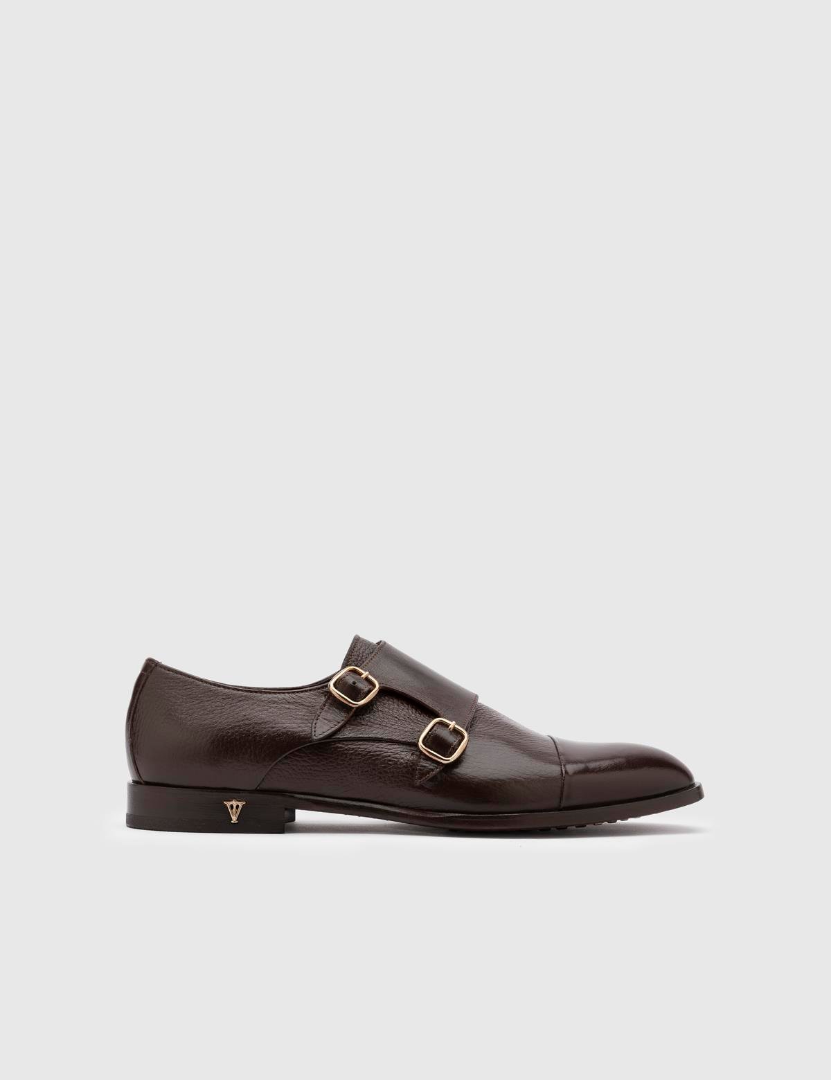 Mauri Brown Buffalo-Deer Leather Men's Monk Shoe