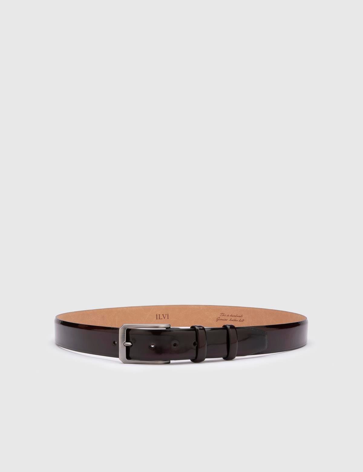 Meije Burgundy Florentic Leather Men's Belt
