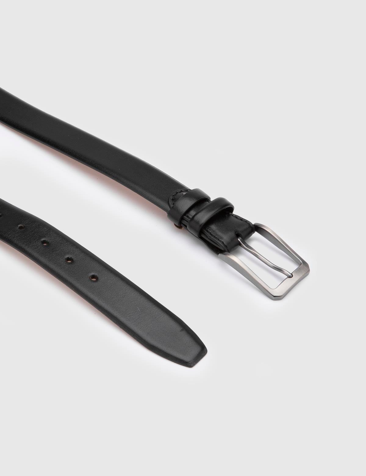 Meije Black Aniline Leather Men's Belt