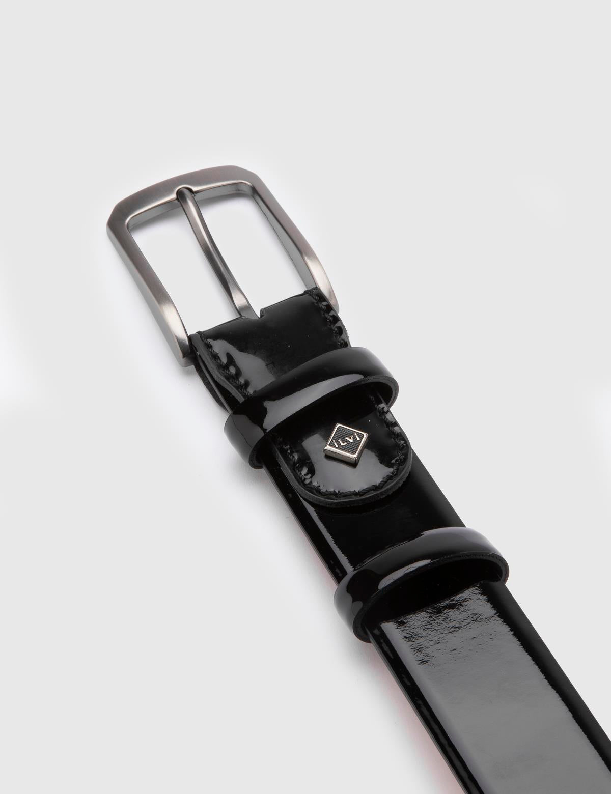 Meije Black Patent Leather Men's Belt