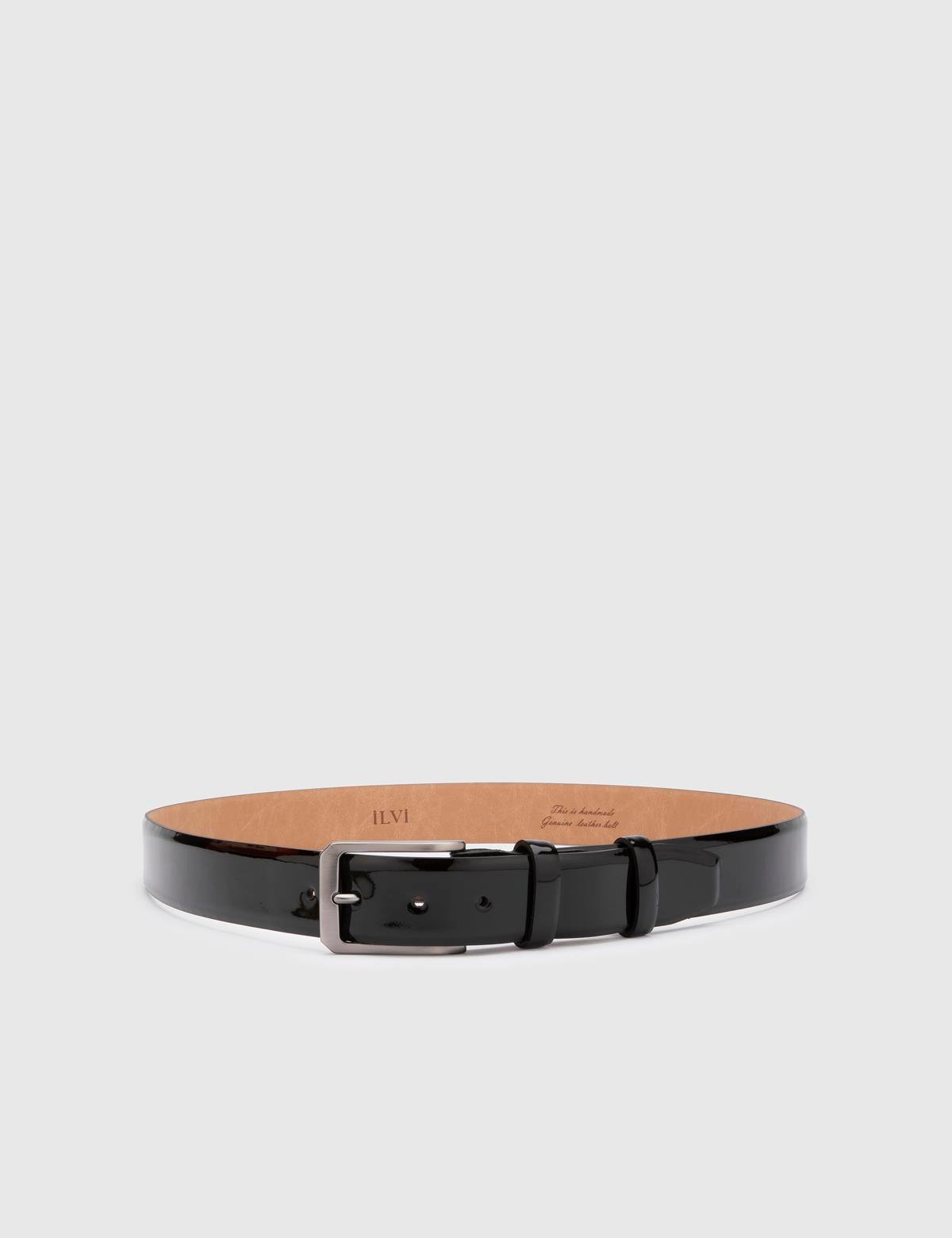 Meije Black Patent Leather Men's Belt