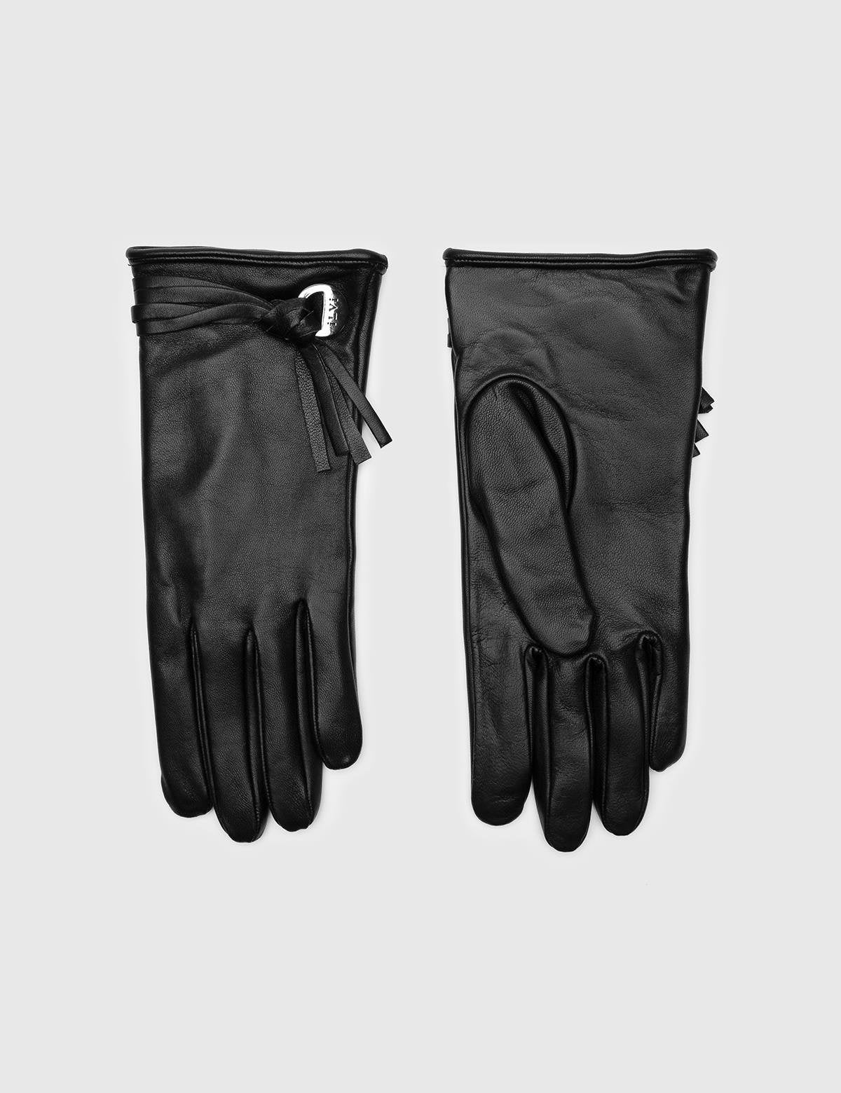 Melendez Black Women's Leather Gloves