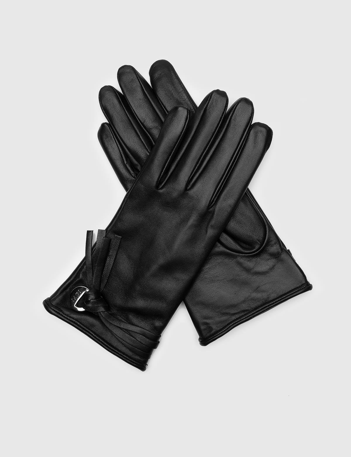 Melendez Black Women's Leather Gloves