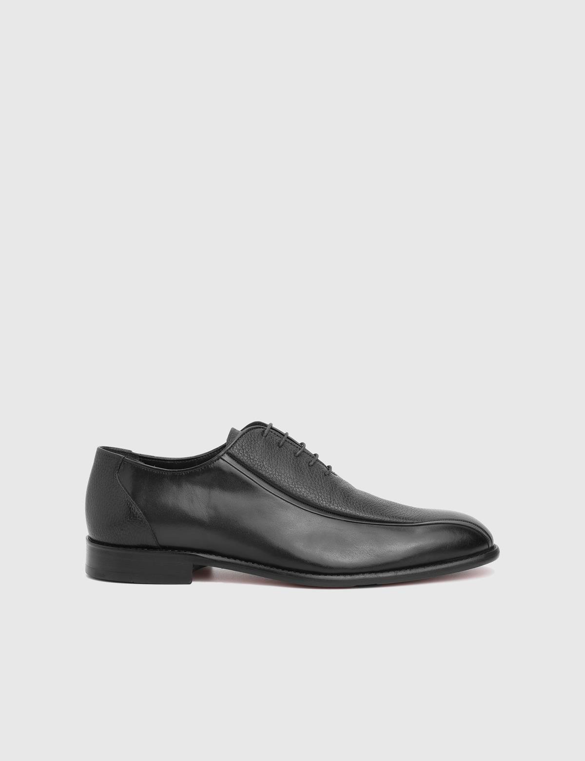 Mendez Black Floater Aniline Leather Men's Oxford