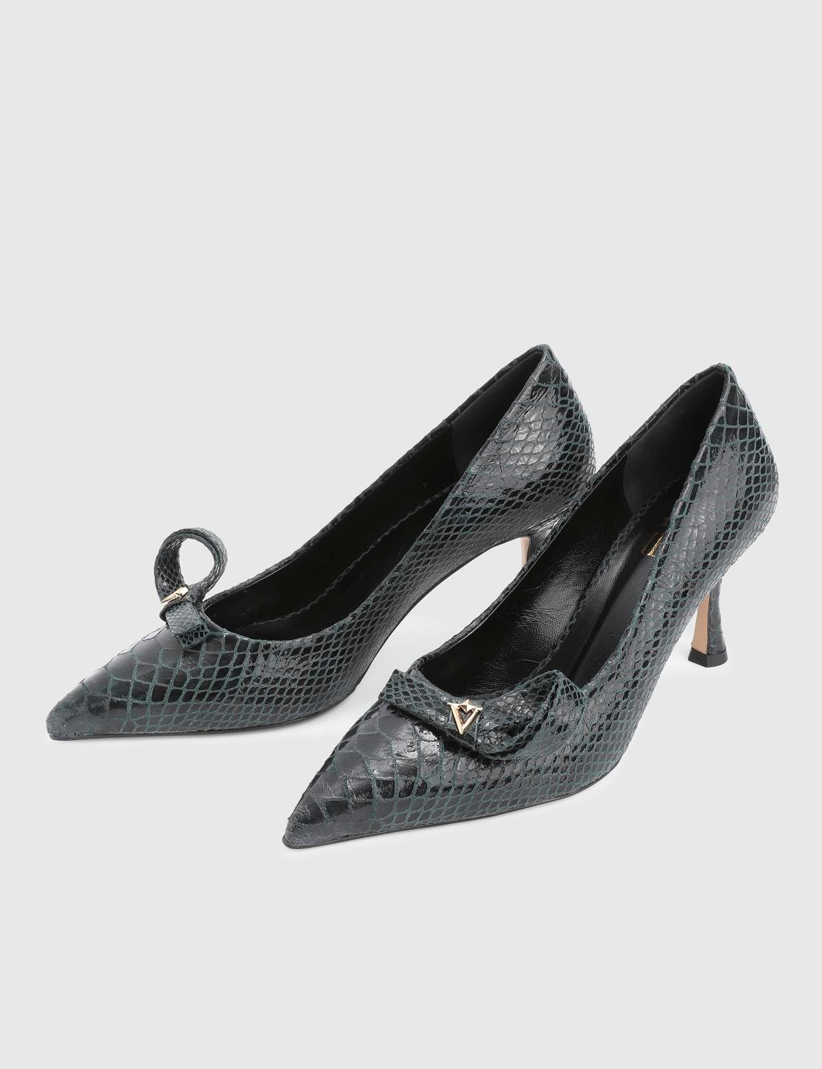 Merisa Green Printed Leather Women's Pump