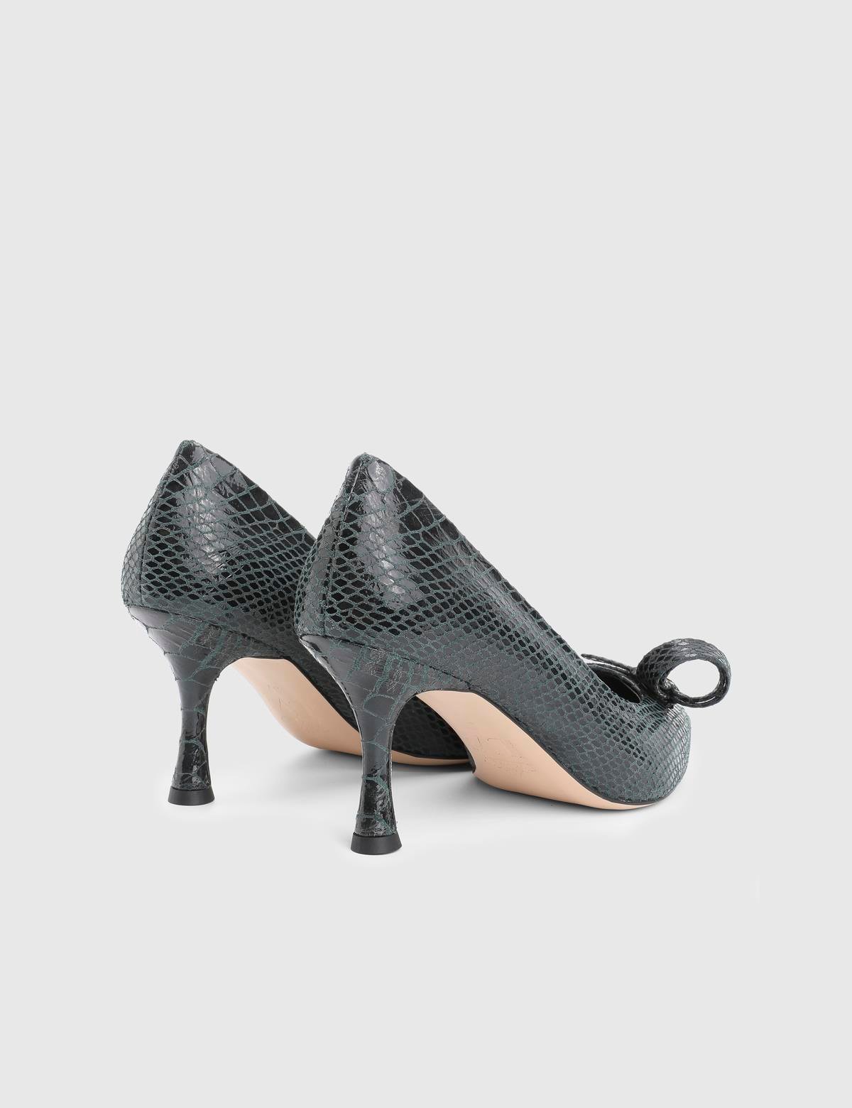 Merisa Green Printed Leather Women's Pump