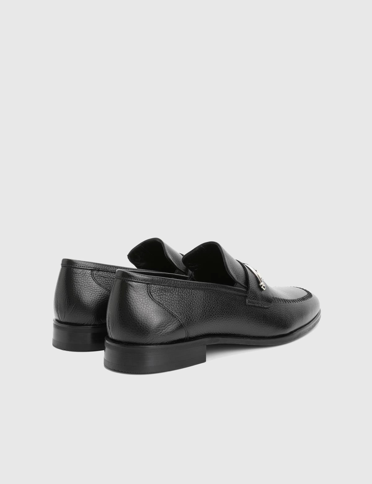 Mile Black Floater Leather Men's Classic Shoe