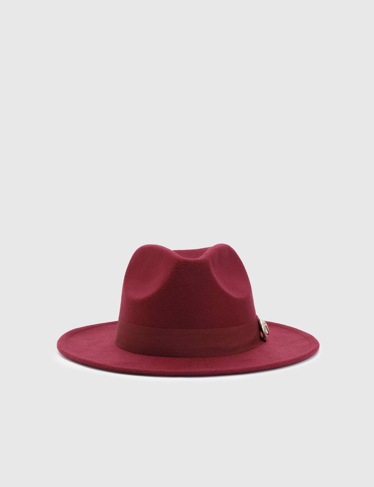 Minako Burgundy Cashmere Women's Hat