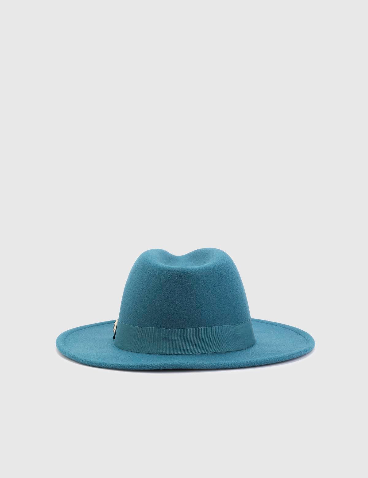 Minako Turquoise Cashmere Women's Hat