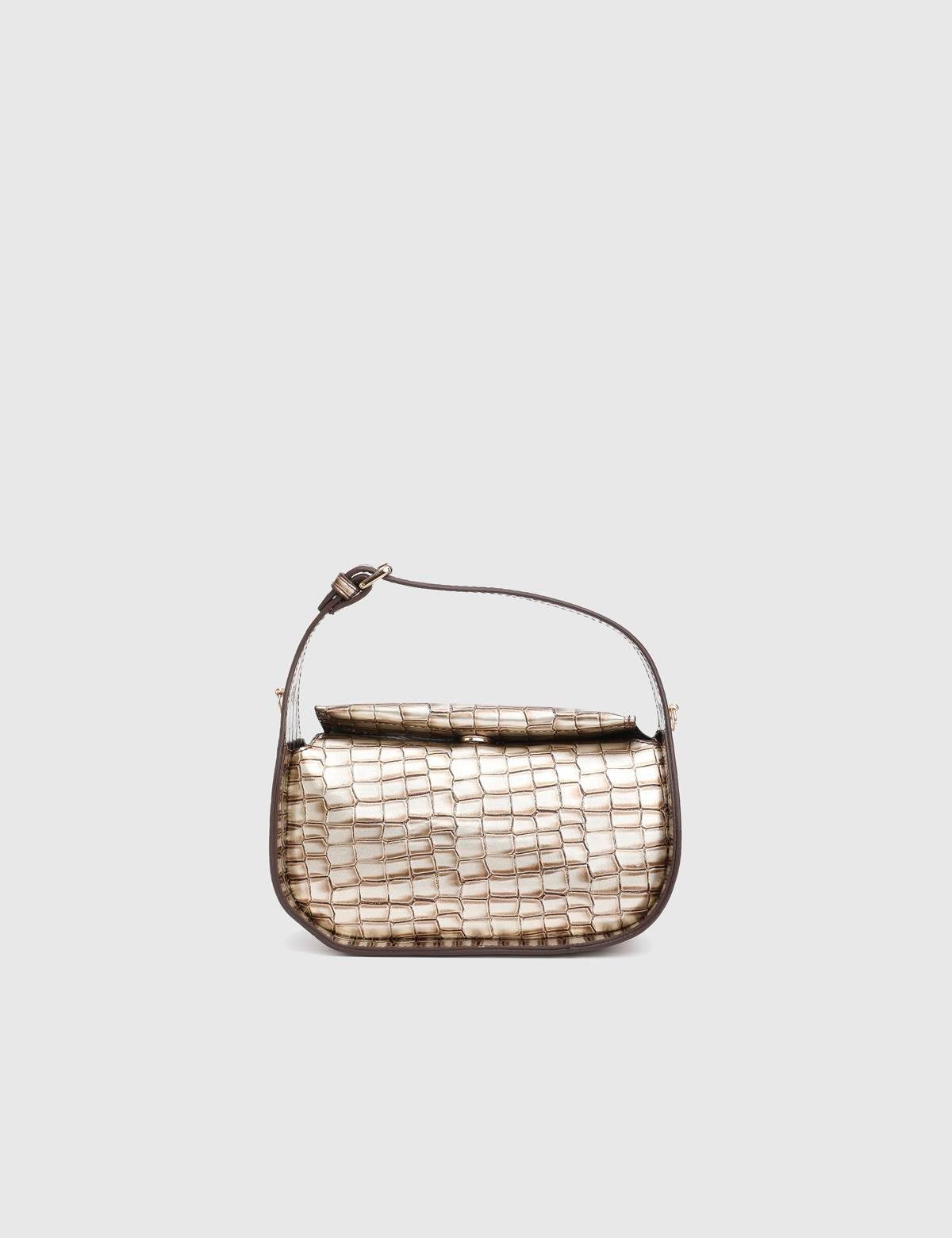 Morina Gold Crocodile Women's Handbag