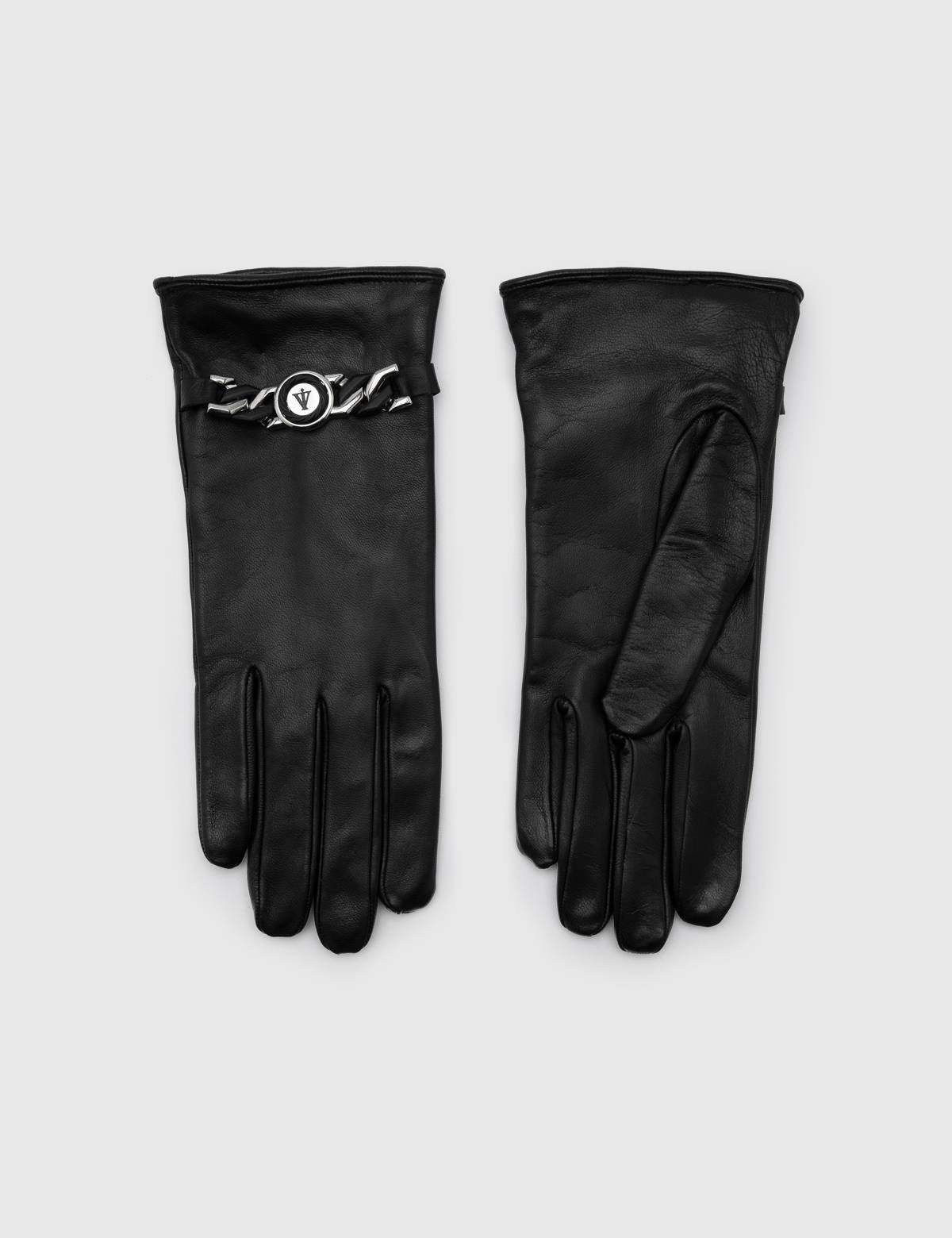 Morse Black Women's Leather Gloves