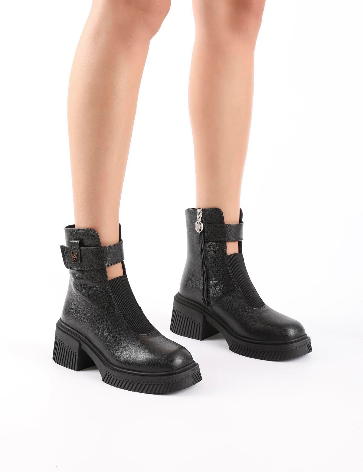 Mussy Black Leather Women's Boot