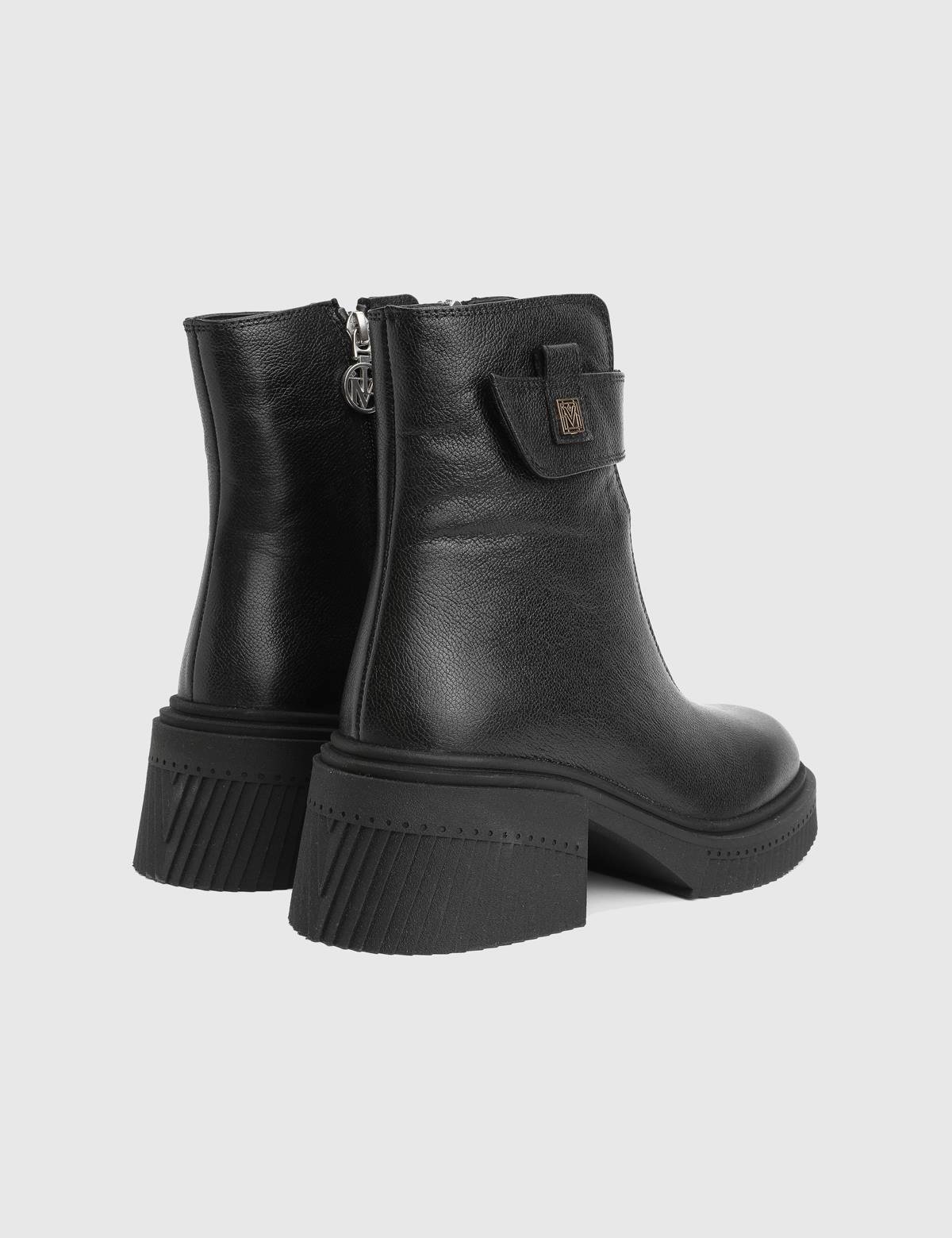 Mussy Black Leather Women's Boot