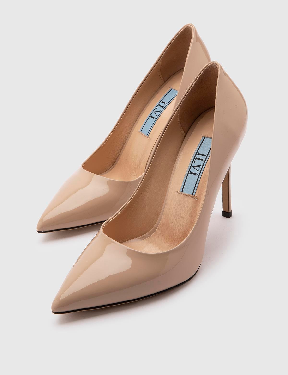 Nelli Beige Patent Leather Women's Stiletto