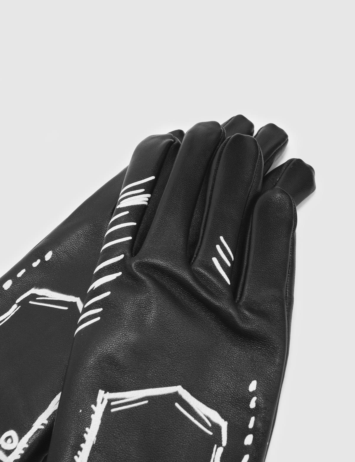 Nina Black Women's Leather Gloves