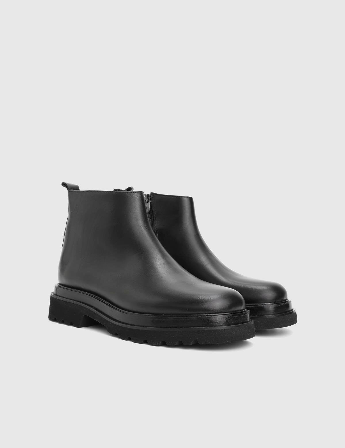 Noro Black Leather Men's Boot