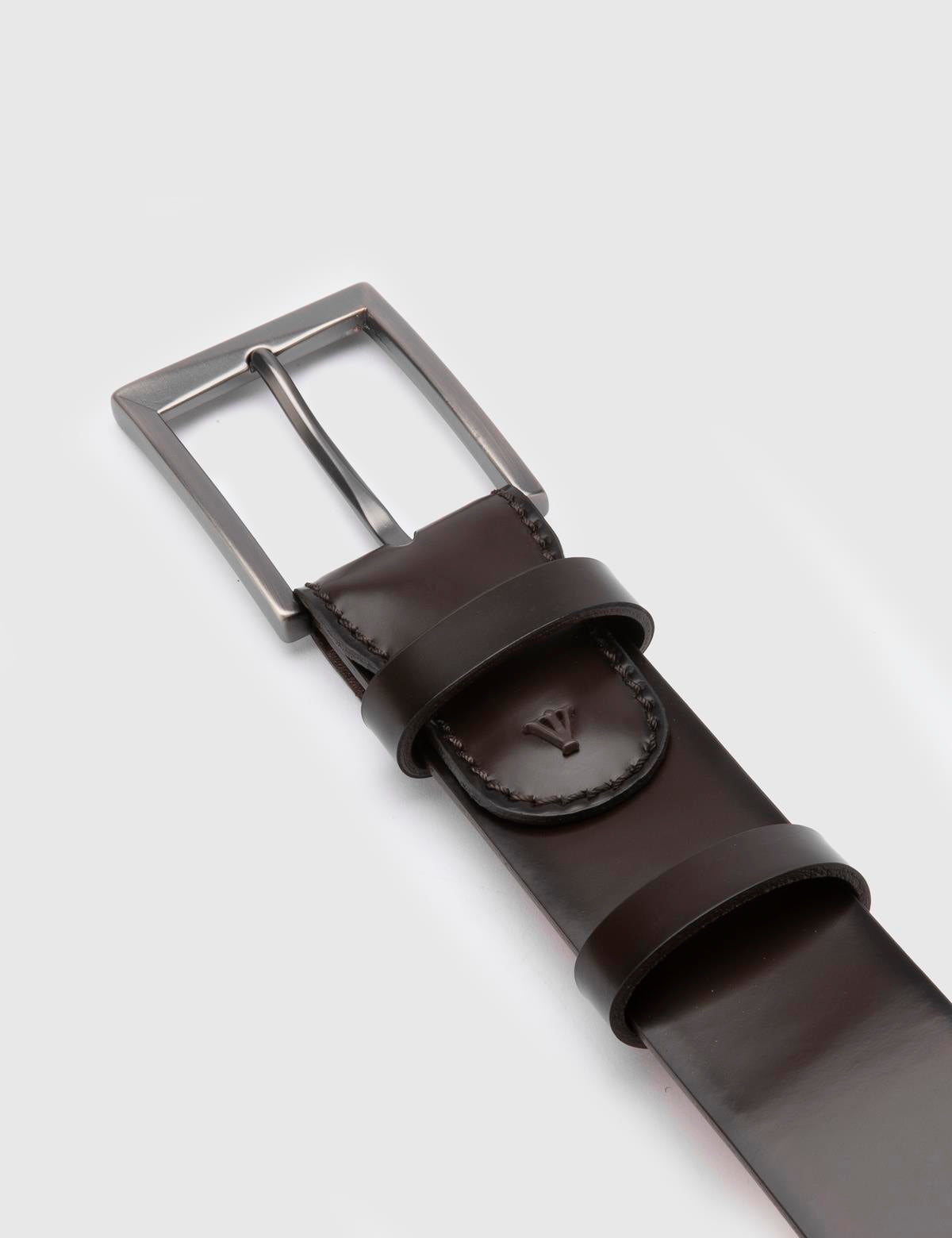 Novak Brown Florentic Leather Men's Belt