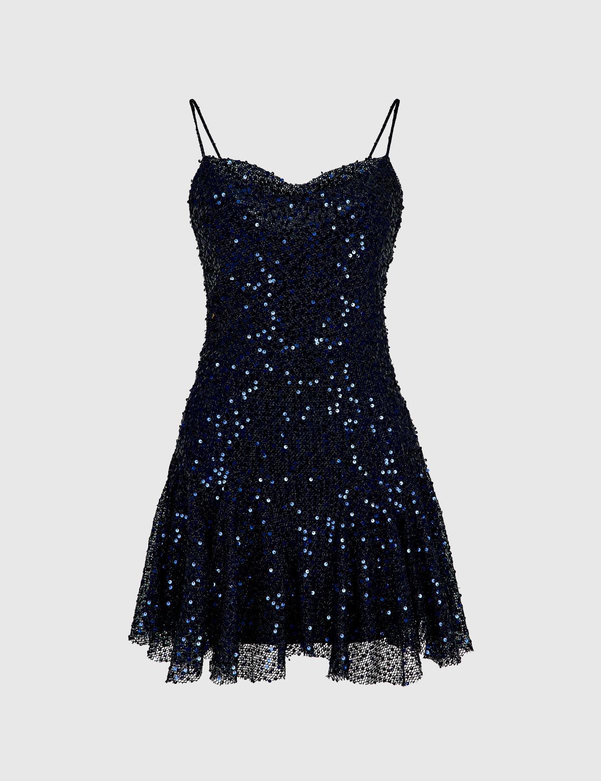 Olina Navy Blue Women's Dress