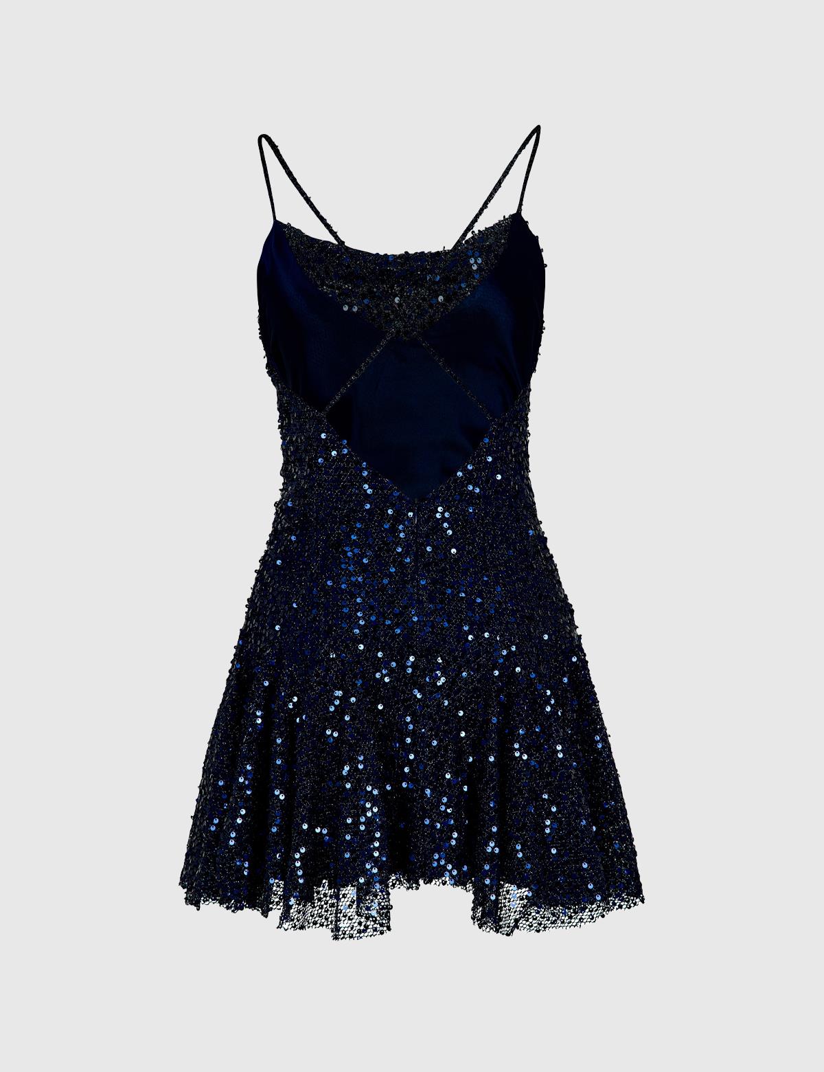 Olina Navy Blue Women's Dress