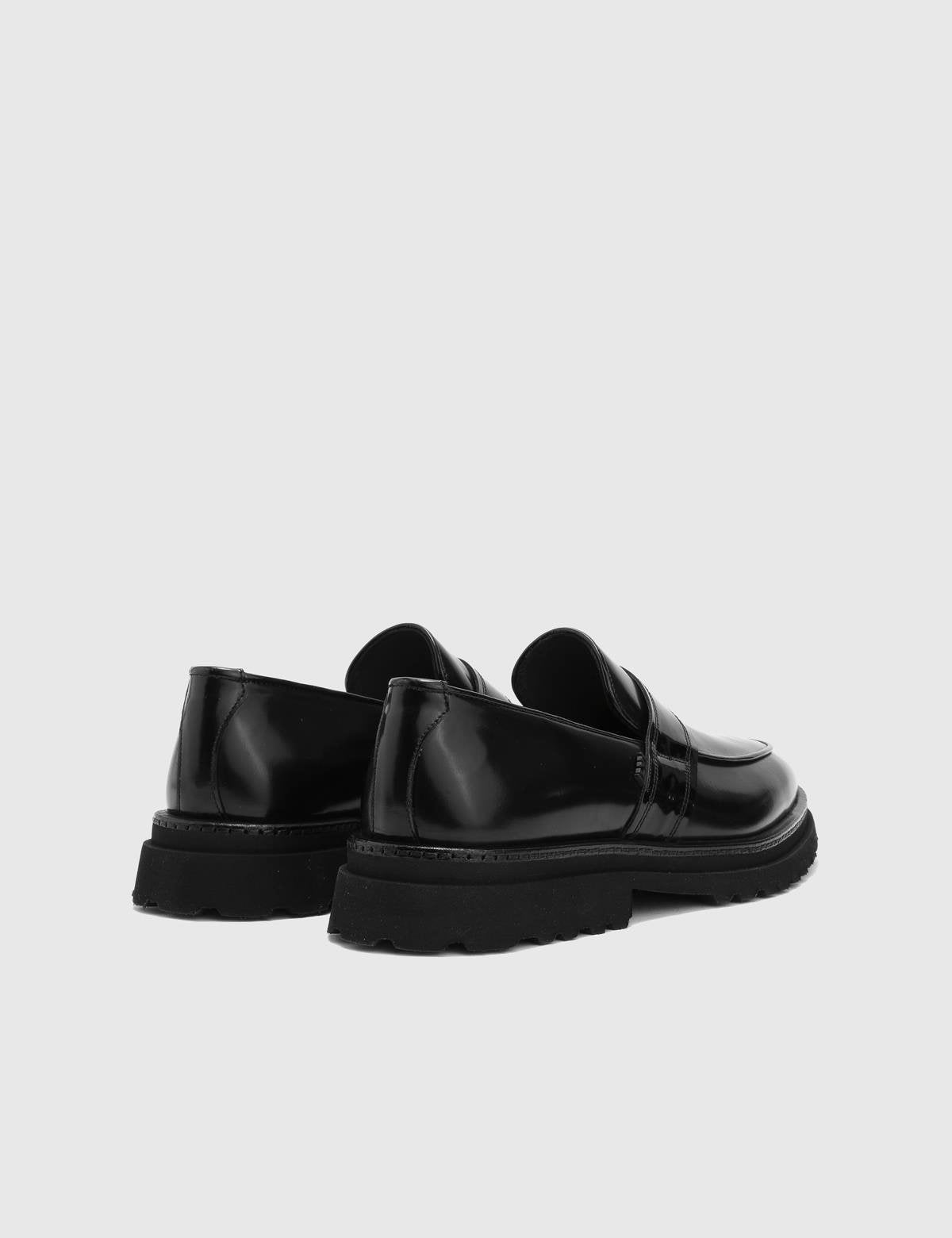Olsie Black Florentic Leather Men's Loafer
