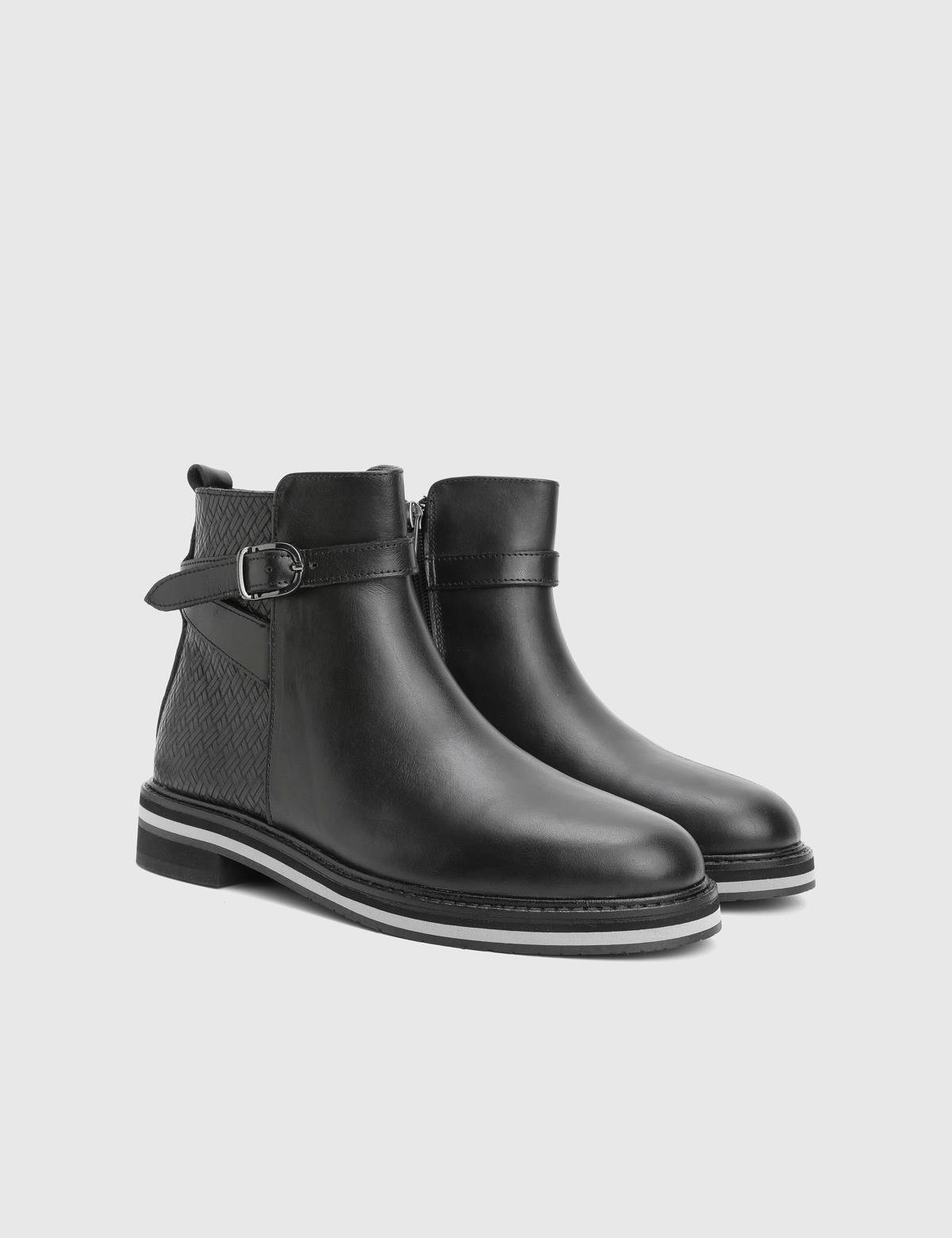 Palma Black Leather Women's Boot