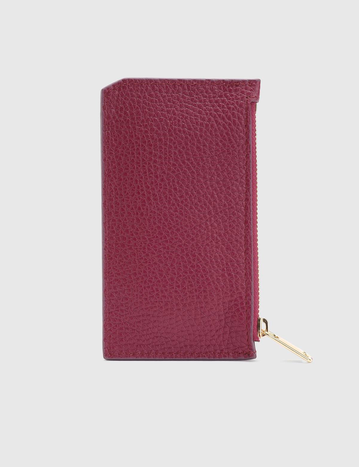Pereira Purple Floater Leather Unisex Card Holder