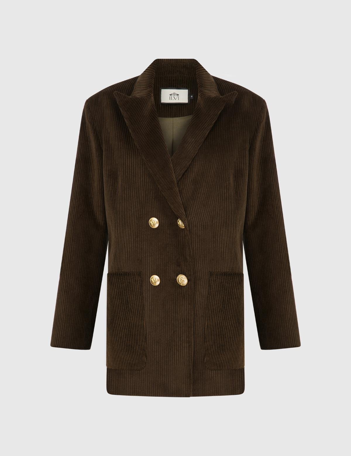 Petrogrüne Oversize-Jacke für Damen